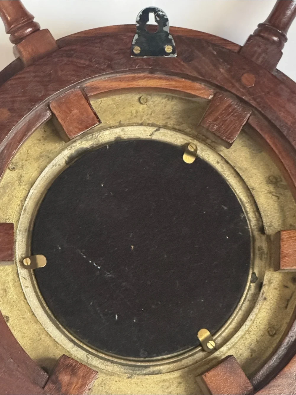 19” Nautical Ship Wheel Porthole Mirror | Coastal Maritime Wall Decor